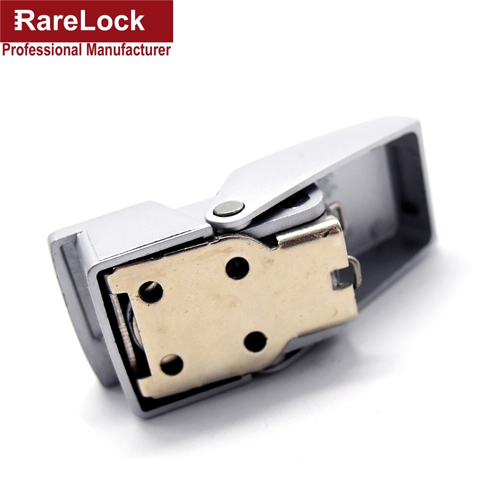 LHX BJA57-2 Silver Hasp Lock 32mm*76mm Spring 2 keys Dustproof Sliding Door Simple Convenience Window Cabinet Locks Cerradura