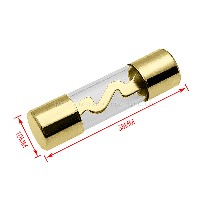 1 ensemble 30A 40A 50A 60A 70A 80A 100A AGU 10*38MM fusible et support voiture Audio Refit porte-fusible voiture stéréo Audio disjoncteur en ligne