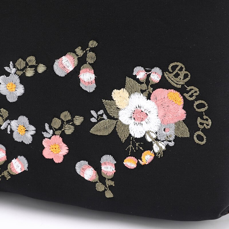 Marca multifuncional bolsas femininas bordados flores tote bolsa de ombro das senhoras mão crossbody sacos náilon bolsa