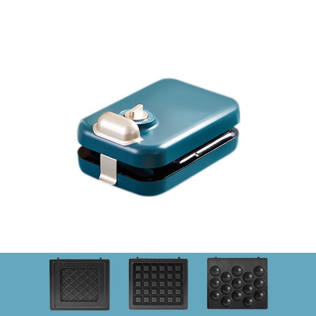 220V Electric Waffles Maker Iron Sandwich Maker Machine Bubble Egg Cake Oven Breakfast Waffle Machine 3 Baking Tray Cake Maker