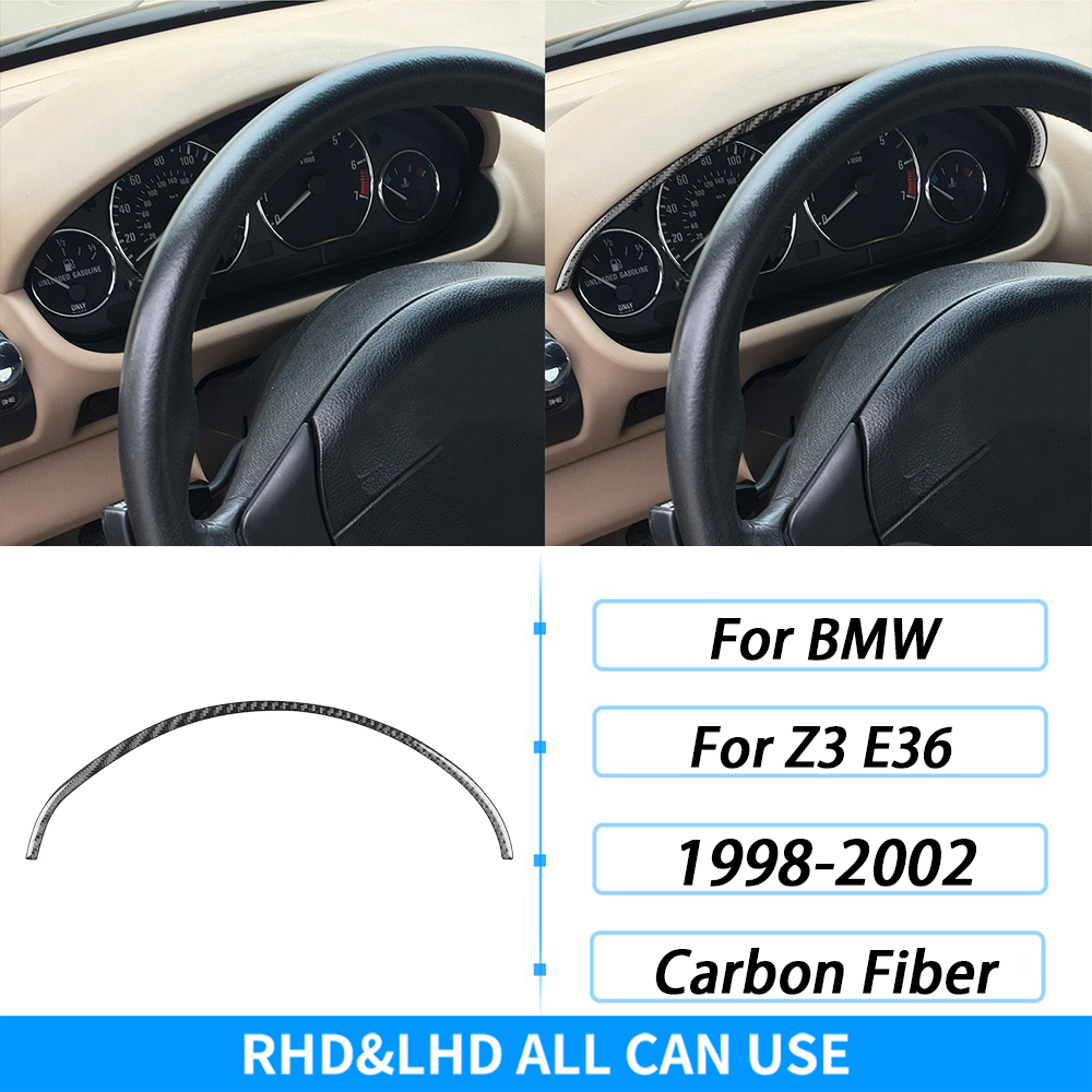 For BMW Z3 E36 1998-2002 Real Carbon Fiber Inner Door Panel Decorative Strip Car Interior Decoration Styling Accessories Sticker: Orange