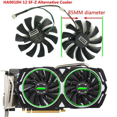 85MM RX470 RX570 VGA GPU Graphics Card Cooler Fan For MSI RX 470 RX 570 ARMOR Video Cards Cooling System As Replacement: HA9010H 12 SF