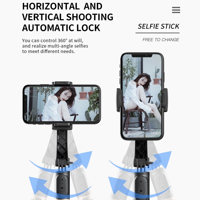 Roreta Handheld Gimbal Stabilisator Bluetooth Selfie Monopod Halfter Für Smartphone Telefon Video aufzeichnen Live-