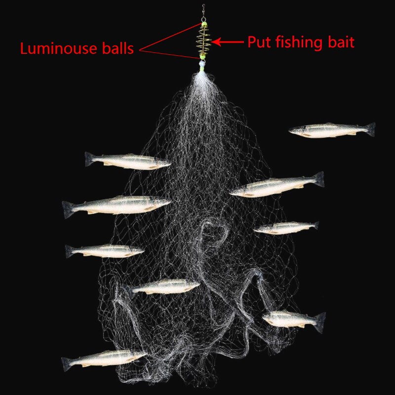 De pêche Net 2 pcs/lot Pêche à La Carpe Tout Pour La Pêche Netting perles Lumineuses Pivotant attirail de pêche boîte