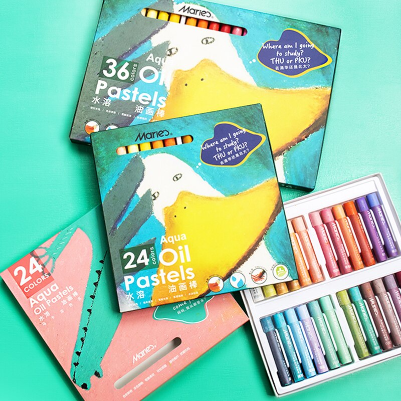 Marie &#39;S Water Oplosbare Zware Kleur Olie Pastel/Krijt/Stok 12/24/36 Kleuren Veilig Macaron/Morandi art Soft/Hard Graffiti Olie Pastel