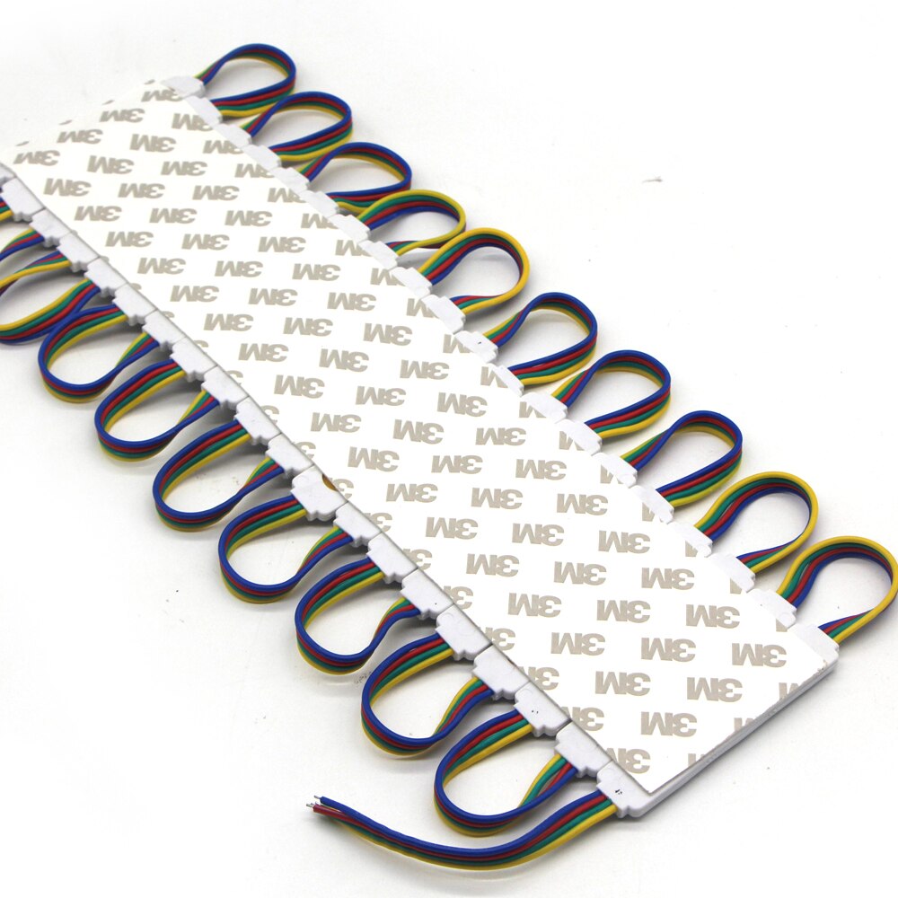 20Pcs Samsung Chip Rgb Led Module Injectie Lens 5050 Super Heldere Reclame Licht Veranderlijk Kleur Waterdicht Teken Backlight