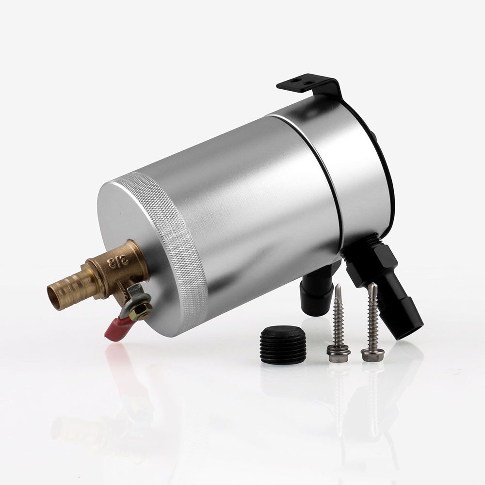 Universal bil luft olie separationsbeholder 2 farver to hullers olie opsamlingstank med luftfilter olieseparator auto tilbehør