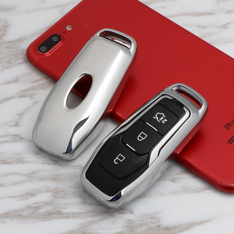 Tpu auto älykäs kauko-avainkotelo auto suojaava avain kuori kuori kansi ford edge mondeo mustang ford keys avaimenperä