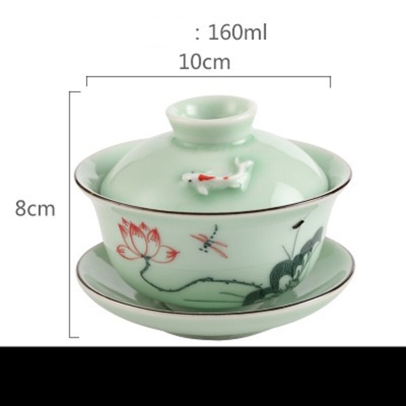Chinese traditions gai wan tea set Bone China Tea Sets Dehua gaiwan tea porcelain pot set for travel Beautiful and easy kettle