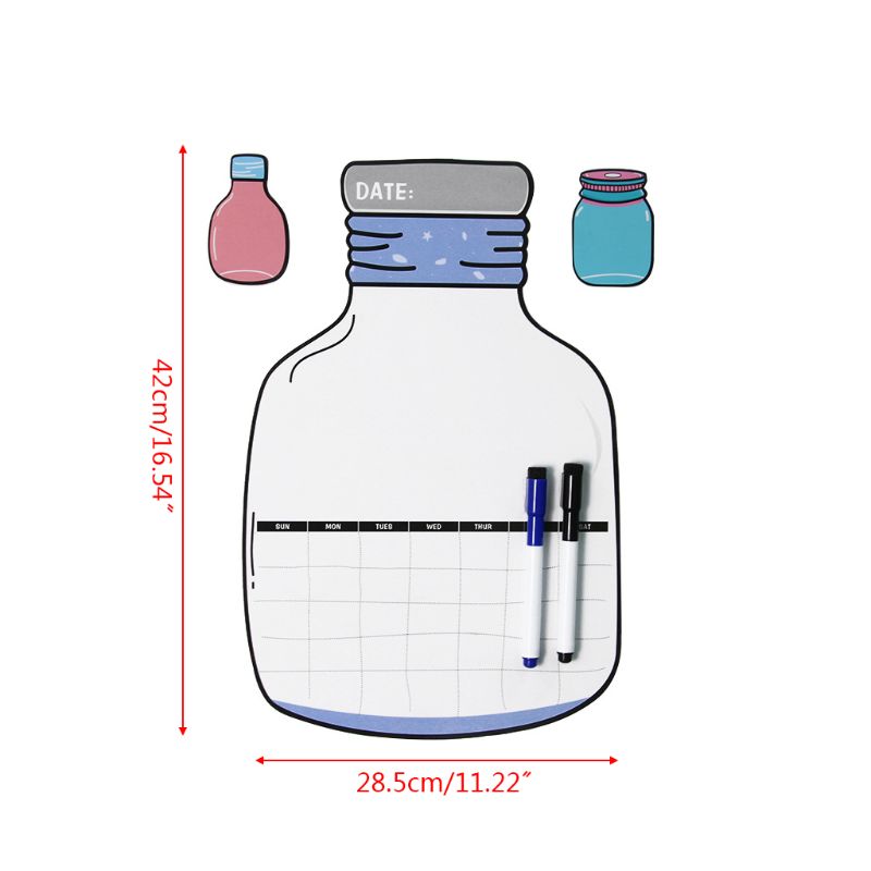 Soft Magnetic Whiteboard Magnet Erase Board Drawing Refrigerator Menu with Pens