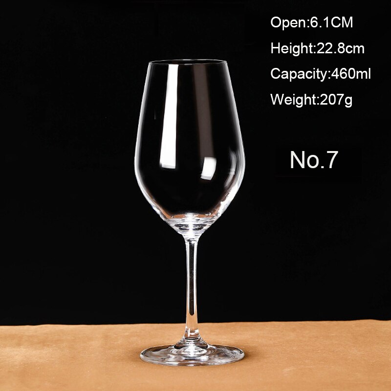 6PCS 13 Transparent Wine glass set a tall champagne glass European white wine glass without lead: 7