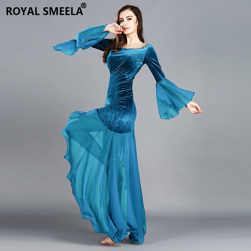 Orientalischen Tanz Kleid Bauchtanz Leistung Modale Felsen Party Bühne Zeigen sexy Samt Chiffon Nähen Einteiligen Outfit 8840