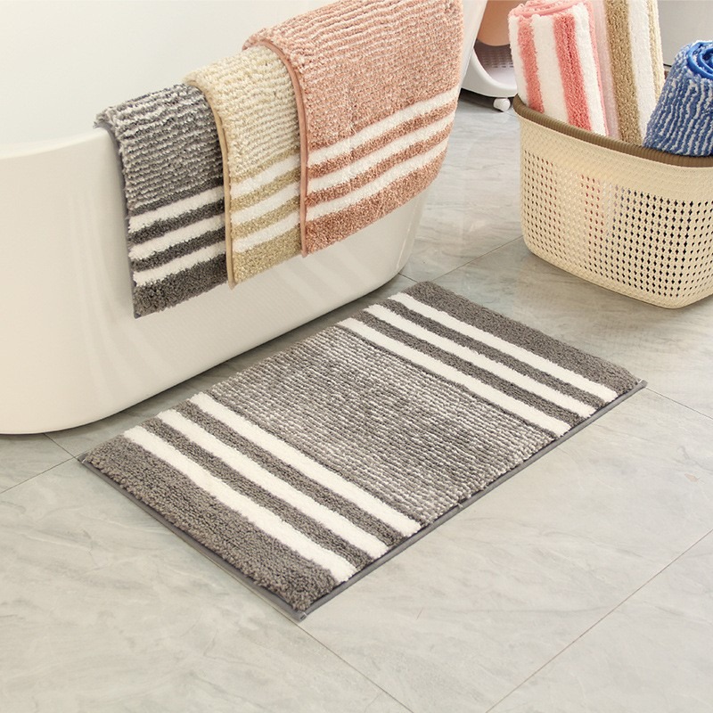 Bathroom Absorbent Doormat Non-Slip Shower Rug Quick-Dry Toilet Floor Mat Washable Entryway Foot Pad Bathroom Essential Carpet