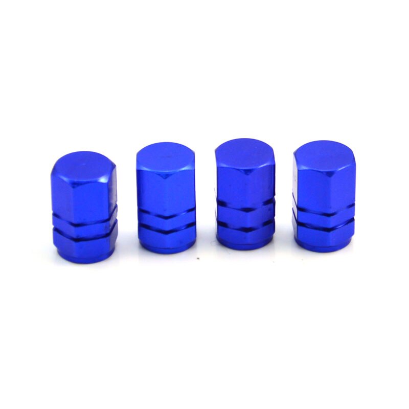 4PCS Aluminum Car Wheel Tires Valve Caps Car Accessories For Tyre Stem Air Caps For Car Tire Screw Dust Cover Airtight TXTB1: blue