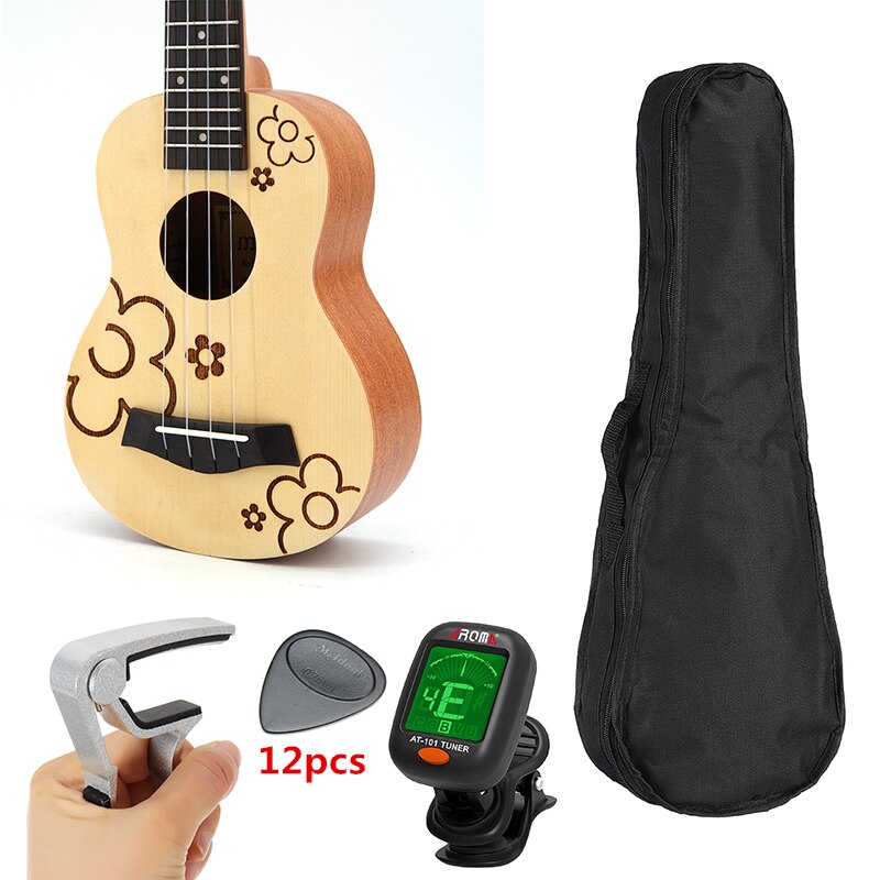 21 inch 15 Frets Soprano Ukulele Concert Tenor Uke 4 Strings Ukelele Mini Guitarra Hawaiian Guitar Acoustic Musical Instruments: E4
