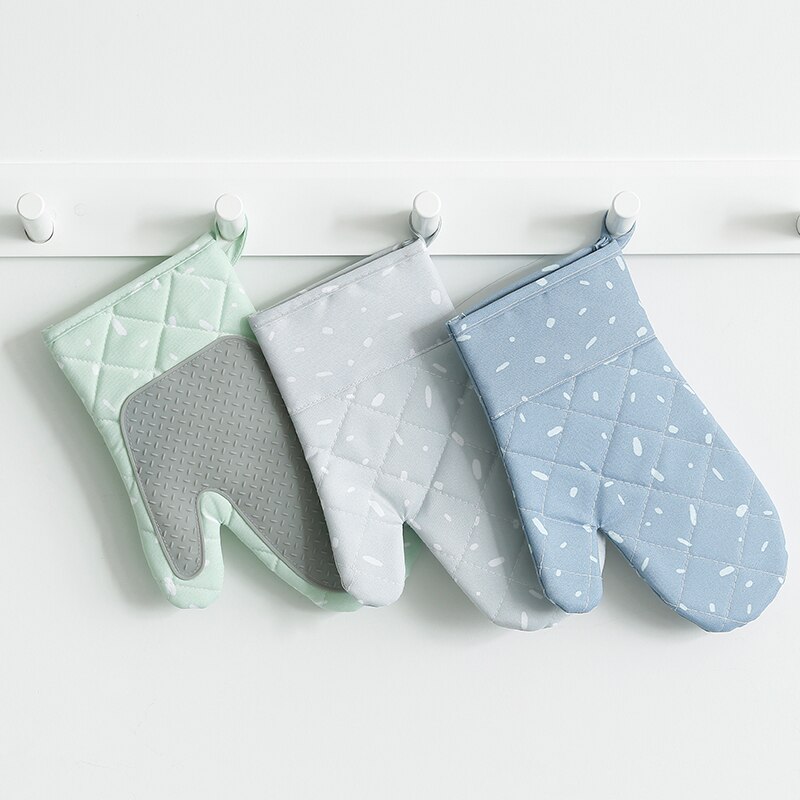1 paar Magnetron Handschoen Oven Bakken Pot Mitts Koken Hittebestendige Keuken Wanten antislip Katoen Hittebestendige warmte