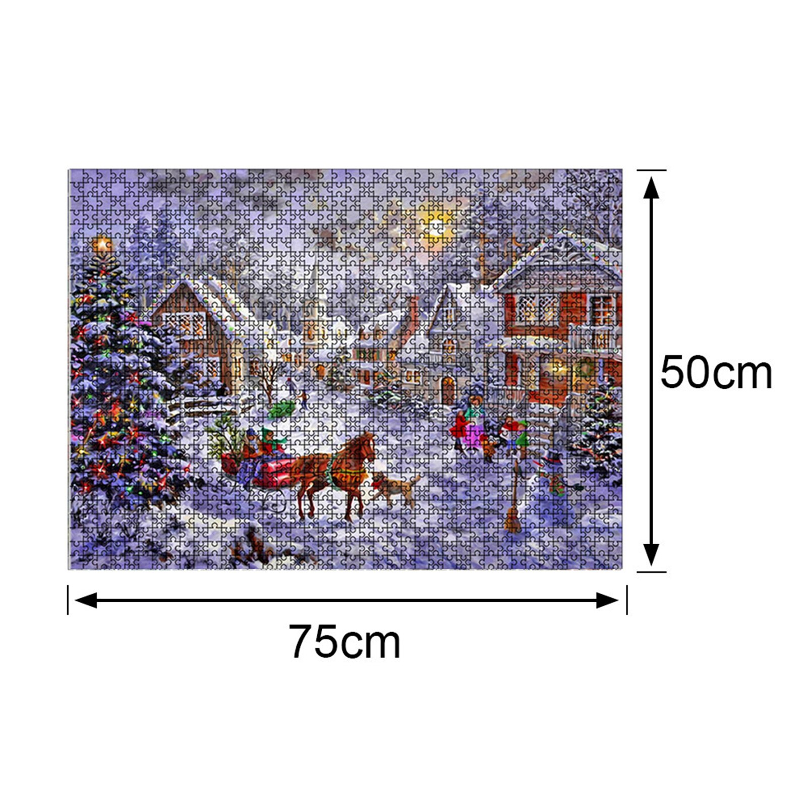 Kerst 1000 Pcs Puzzel Mooie Sneeuw Scène Feestelijke Home Entertainment Speelgoed