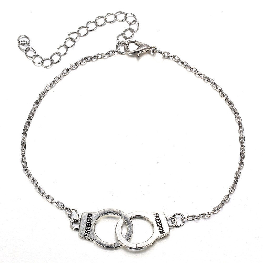 Tobillera de acero inoxidable con colgante de corazón para chica, pulsera de tobillo para chica, accesorios para mujer, de joyería, 5 uds.: 2