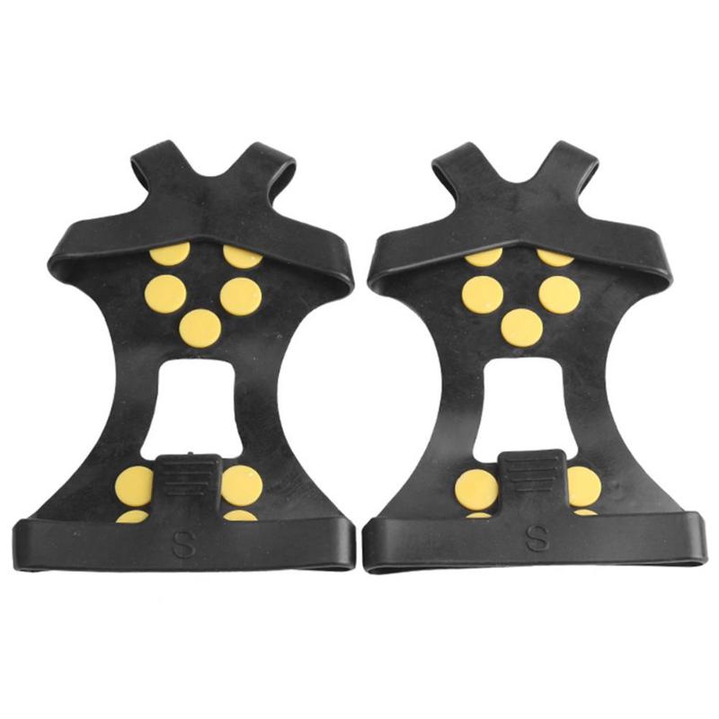 10 tanden stijgijzers berg klant antislip kramp rubber antislip schoenovertrek ijsvissen ijs oppervlak wandelen anti-stretch: S