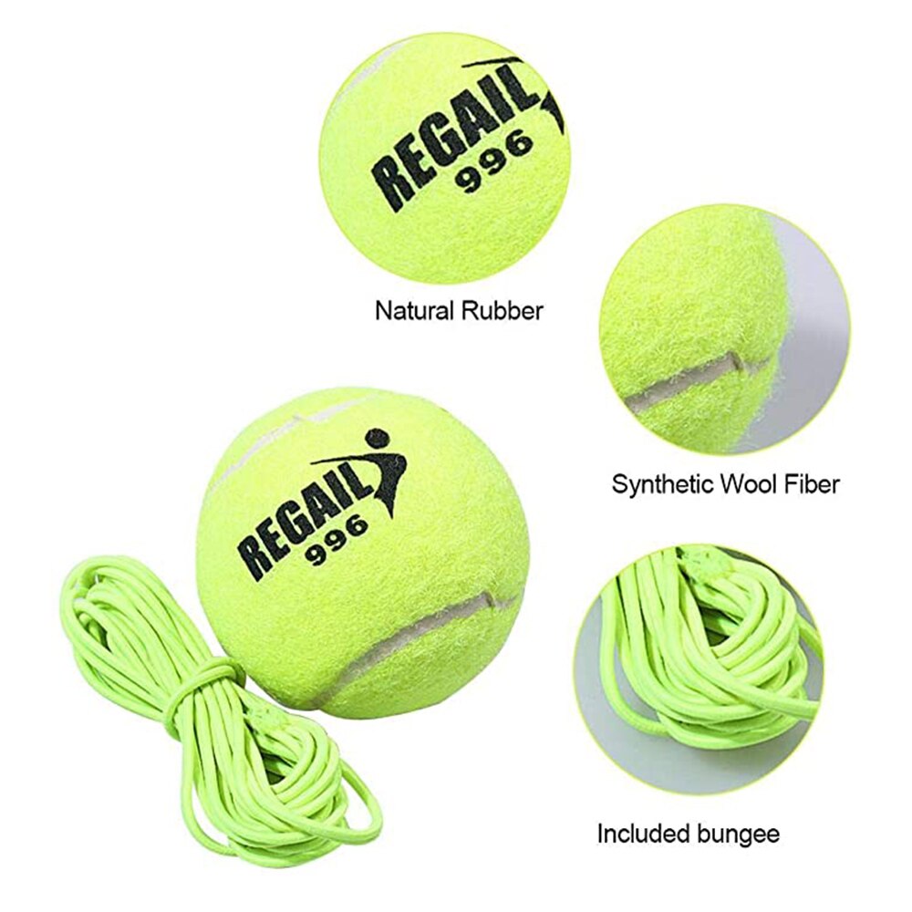 Tennis Training Device Rebound Ball Tennis Ball with Elastic Rope for Kids Adult Beginner for Outdoor Activity