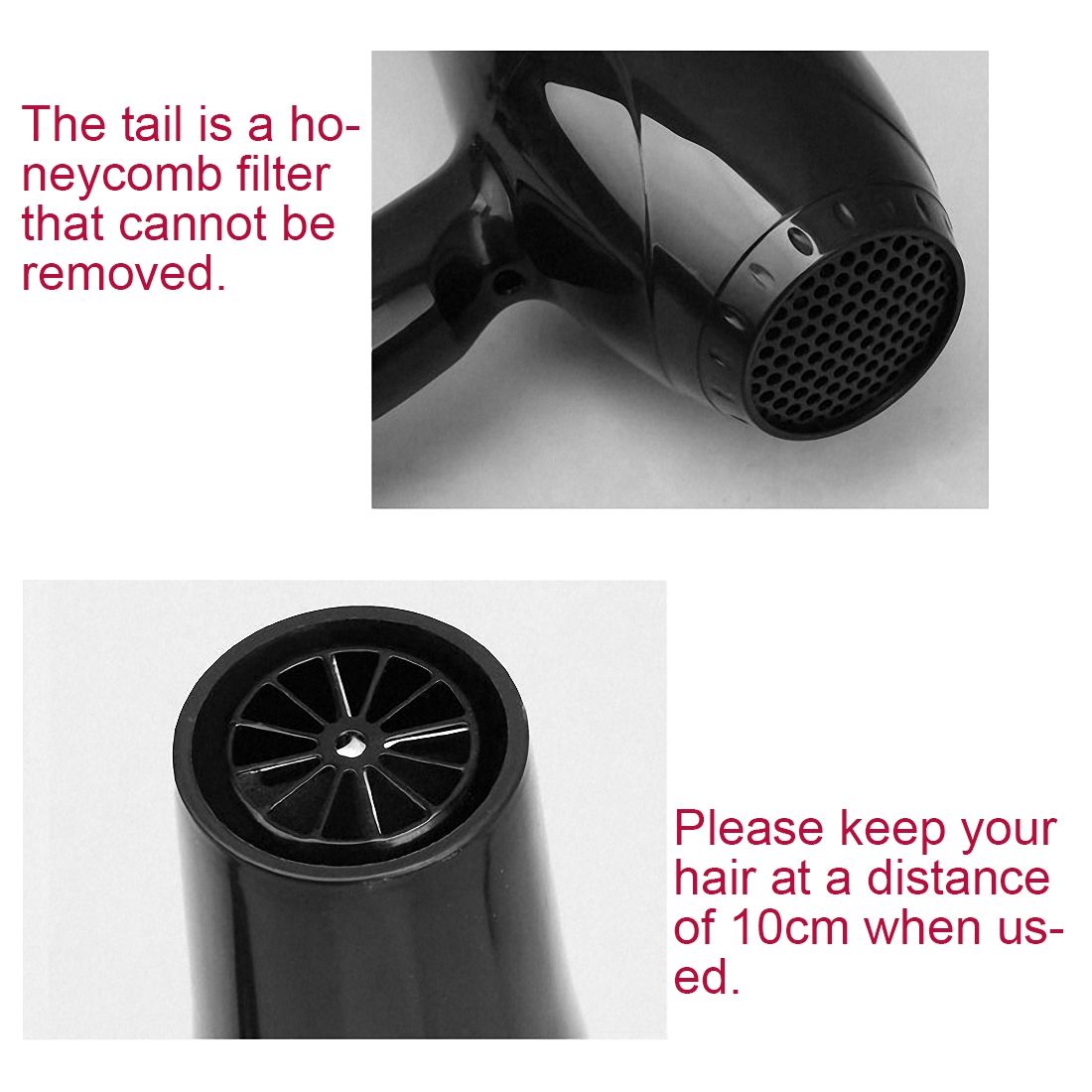 Sèche-cheveux domestique 2200W, 6 pièces, diffuseur, peigne, prise américaine