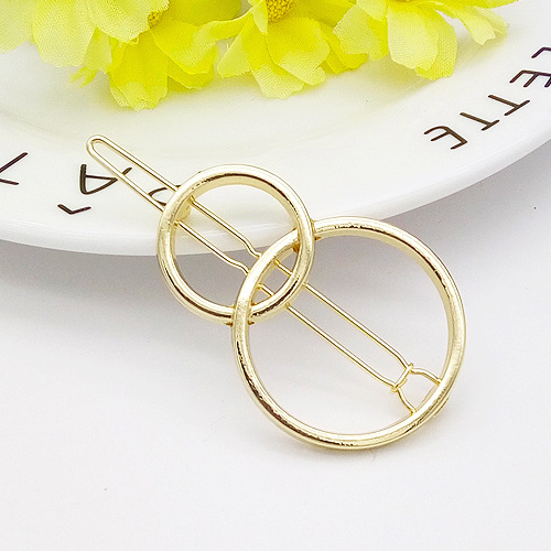 femmes cheveux accessoires Triangle pince à cheveux épingle métal géométrique alliage lune cercle Hairgrip Barrette filles support: 1