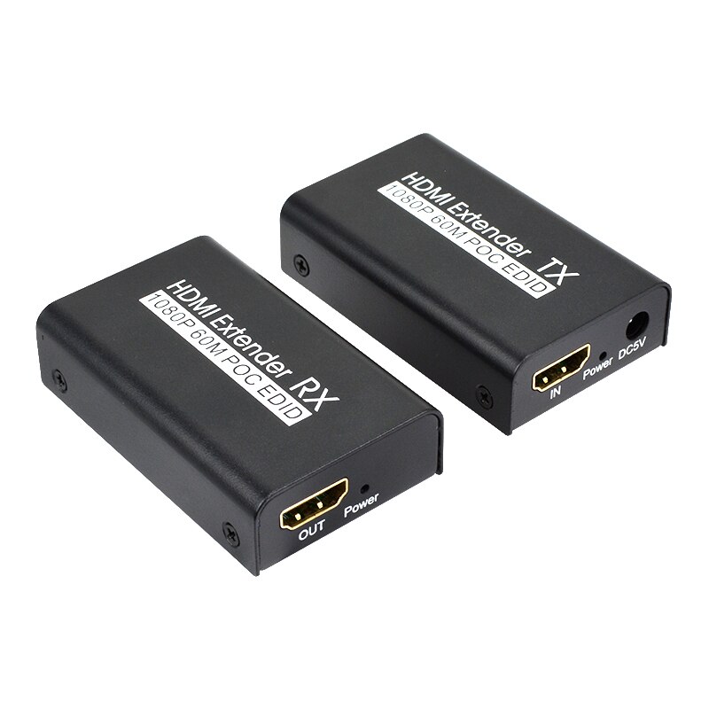HDMI Extender 60M 1080p 3D HDMI Signal network extender Transmitter Receiver over cat5 cat6 RJ45 Ethernet Converter