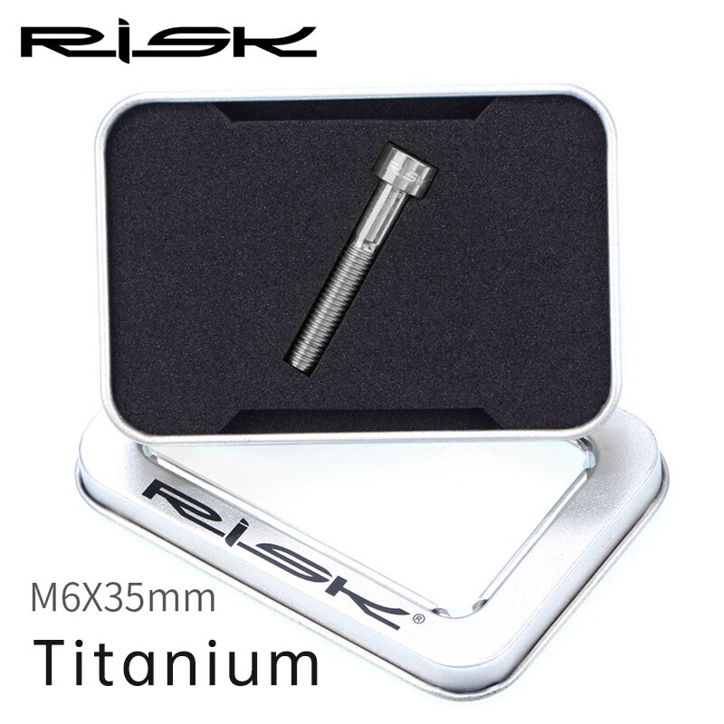 Risico 1Pc M6x30/35/40/50Mm Titanium Fiets Headset Cap Bolt Mountainbike 3 Kleuren ultralight Headset Stem Bolt Schroef Fietsonderdelen: M6x35 Titanium