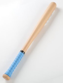 Solid locust wood high-polished and heavy-duty solid wood baseball bat Baseball bat Log baseball bat: Blue / 54cm