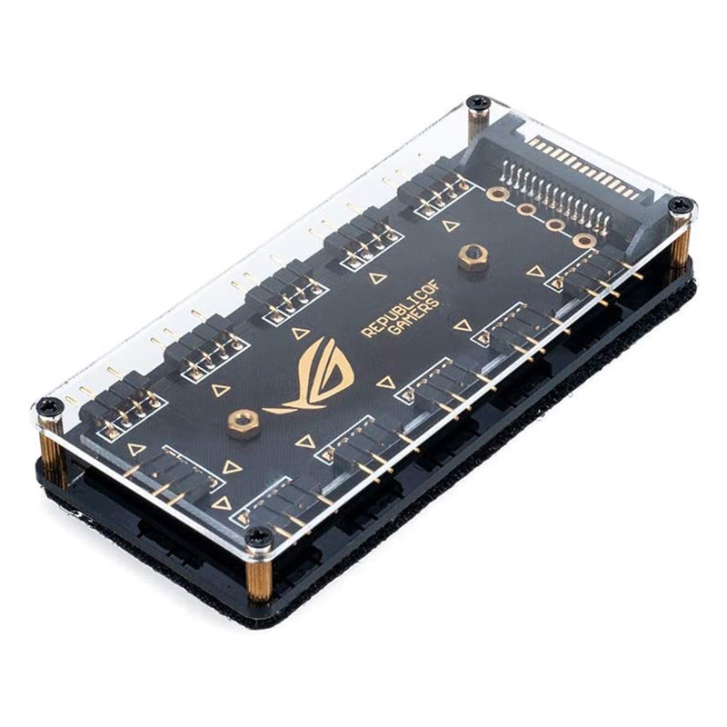 5V 3Pin RGB LED Splitter 10-Port Hub with 50CM 3Pin Extension Cord, Perfect for Lots of RGB