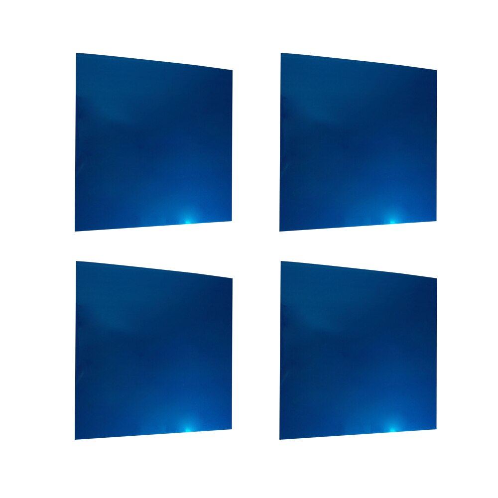 30CM Mirror Wall Stickers Silver DIY Wall Stickers Mosaic Bathroom Mirror Sticker Squares Wall Paper Self-Adhesive Home Decor: 4pcs