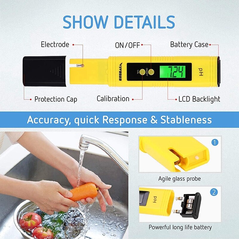 3 Pack Ph Meter Tds Ppm Meter En 3 In 1 Bodem Ph Tester Ph/Ec Digitale Kit Voor thuis, tuin, Gazon, Boerderij