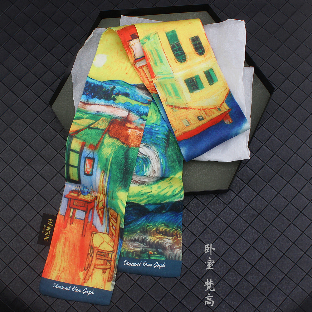 Gustav Klimt "pocałunek" obraz olejny Twill jedwabny szalik kobiety szalik Skinny Bag szalik kobieta pałąk szaliki okłady dla pań: 4