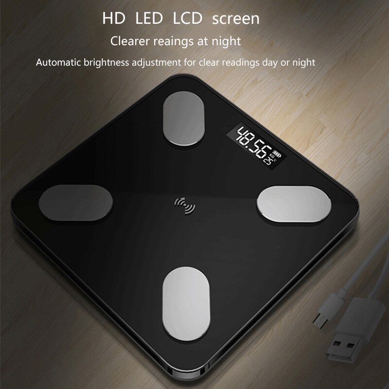 Bluetooth Bathroom Scales Smart Electronic ​Floor Scales BMI Body Fat Scale Body Weight Scale Balance Body Composition Analyzer