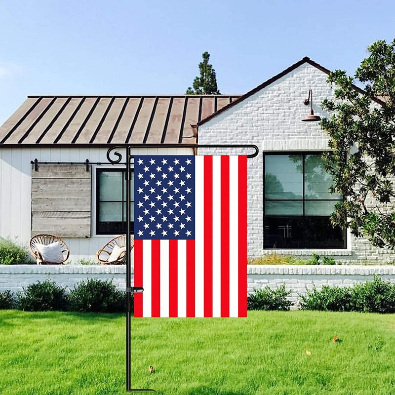 Tuin Vlag Stand Pole Houder Met Vlag En Anti-Wind Clip Tuin Vlag Houder Stand Premium Yard Houder Voor amerikaanse Vlag