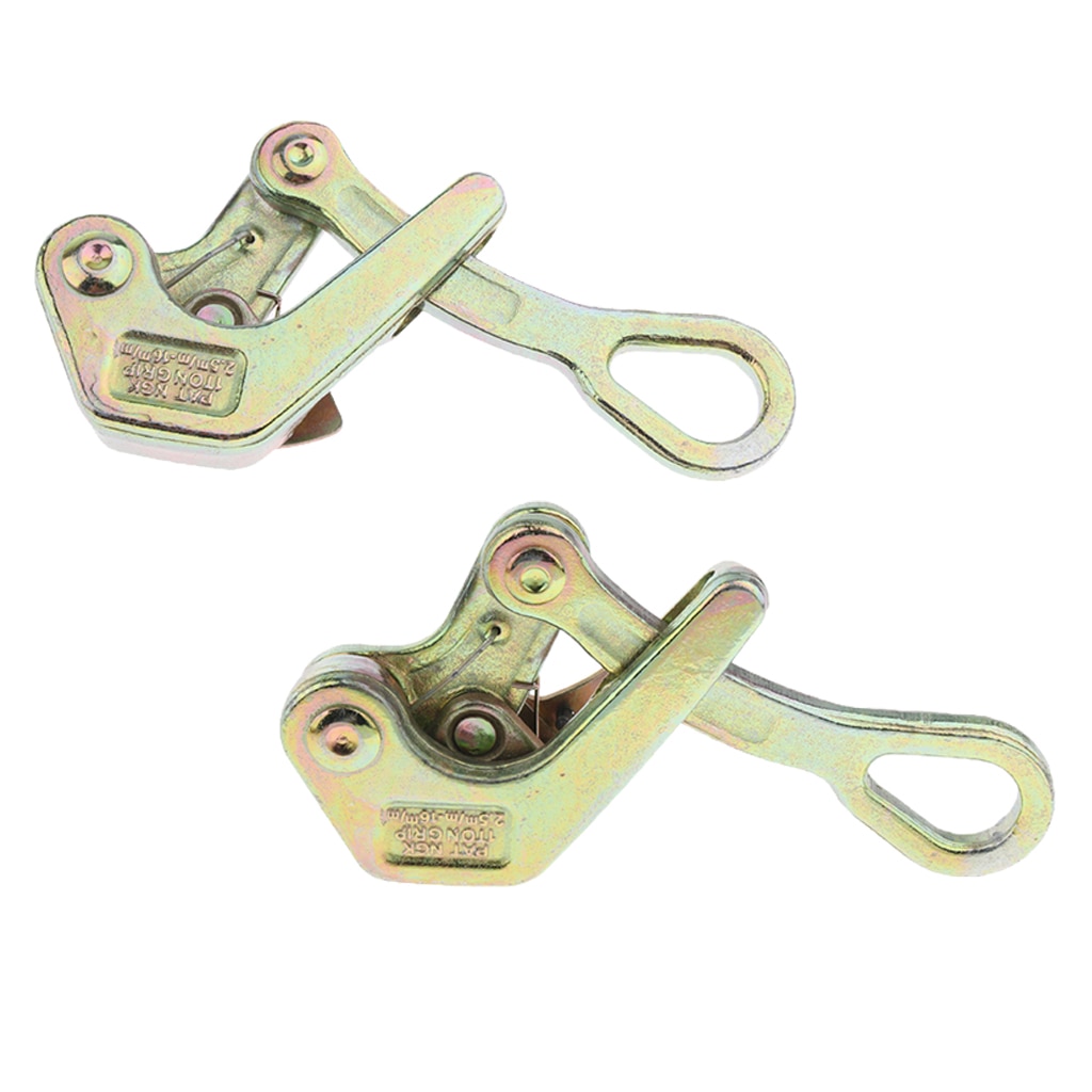 2Pcs Solid Wire Grip Rope Cable Pulling Grip Tool, Bearing Capacity 1T, Suitable for Cable Dia 2.5-16MM