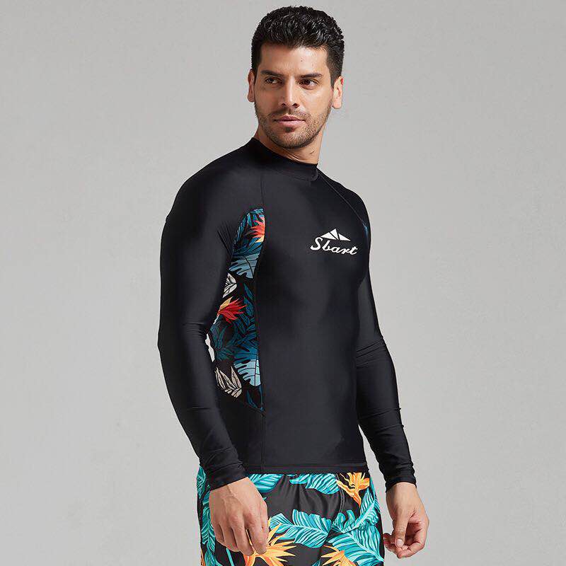 Sbart lange ærmer badetøj rashguard surf tøj dykkerdragter skjorte badedragt spearfishing kitesurf mænd rash guard