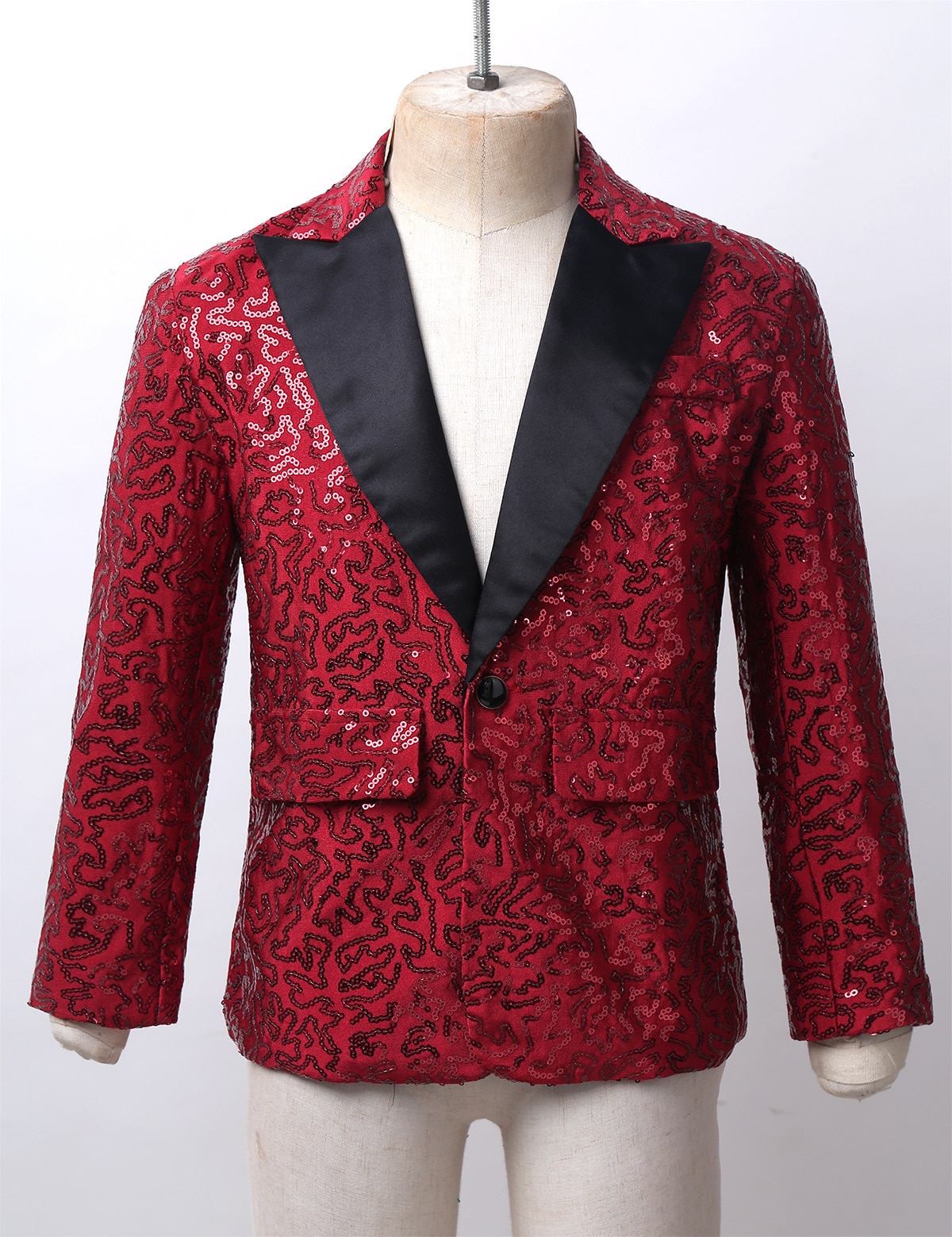 Boys Blazer Kids Suits Stylish Sequins Lapel Suit Coat Boy Jacket Wedding Blazer Tuxedo Banquet Birthday Party Suit Outwear