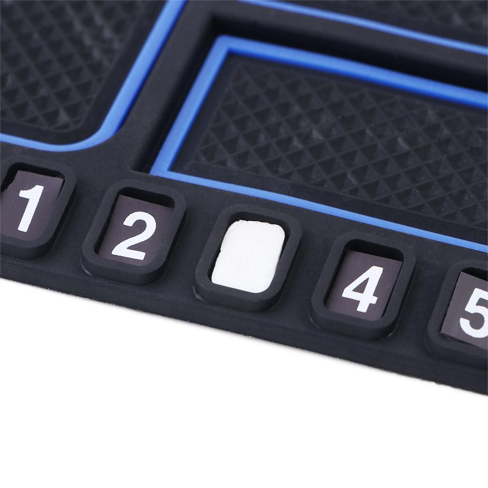 Parking Car Interior Car Anti-skid Pad 4-in-1 Car Parking Number Card Auto Phone Holder Sticky Anti-Slip Mat Non-Slip Phone Pad