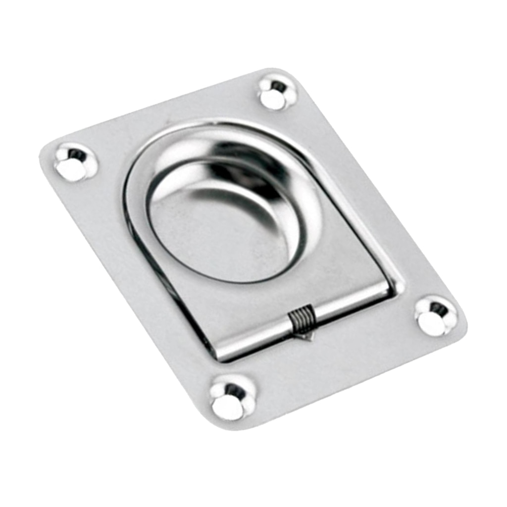 Serrure de porte en acier inoxydable | Loquet de claquage à traction affleurante pour porte de pont de bateau/verrou de verrouillage pour Van /RV, anneaux de traction de trappe solides