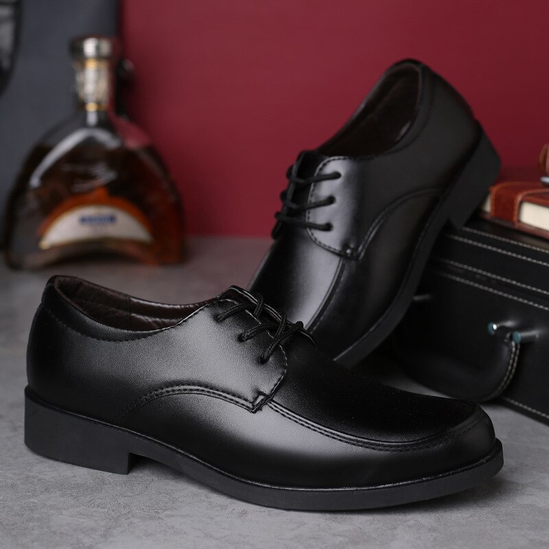 black Men Formal Shoes autumn Winter Men Dress Shoes Brand Men Leather Shoes Men Classic Business Gentleman Big Size