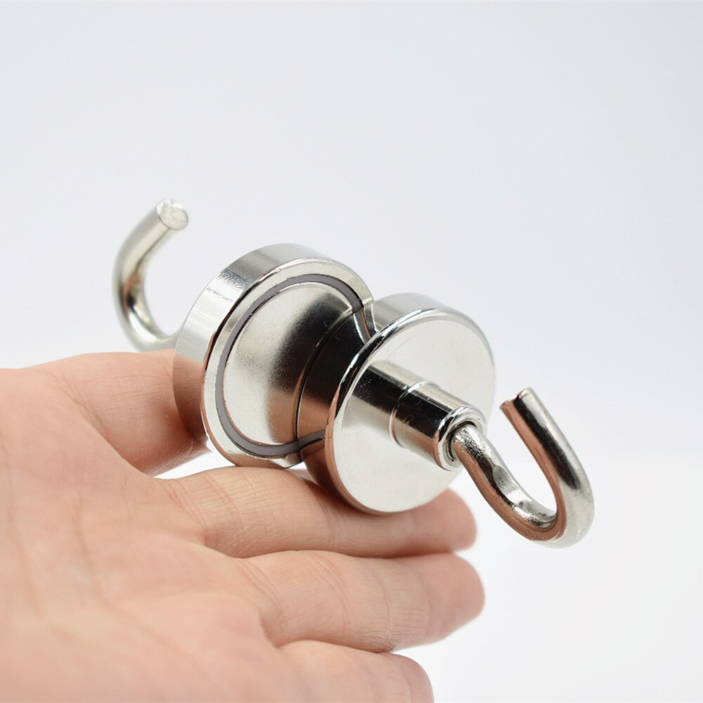 2 stk neodymmagnetkrog superkraft stærk mini magnetisk cirkulær bøjle forbundet hjem køkken væg holder køleskabsbøjle nyttigt