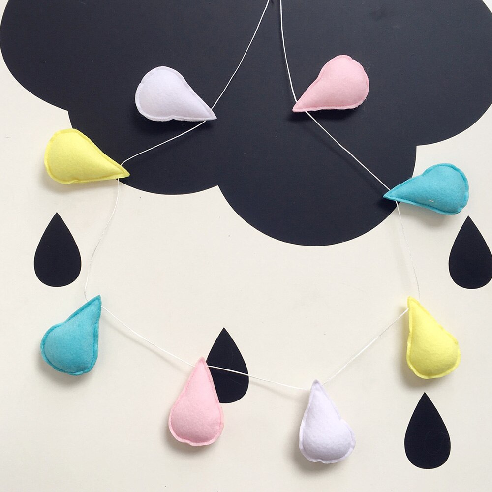 Baby Bumper Voor Pasgeborenen Baby Room Decor Rainbow Regendruppels Opknoping Muur Kinderen Tent Kamer Decoratie Bumper Fotografie Props: Rainbow-3