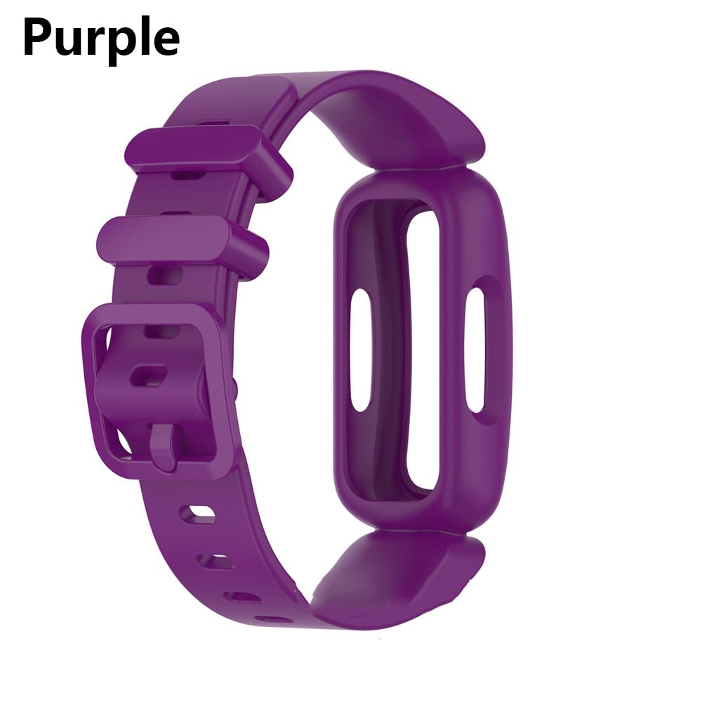 Wrist Strap Silicone Bracelet For Fitbit Ace 3/inspire 2 Smart Watch Band Bracelet Replacement Kids Wristband Watchbands: purple