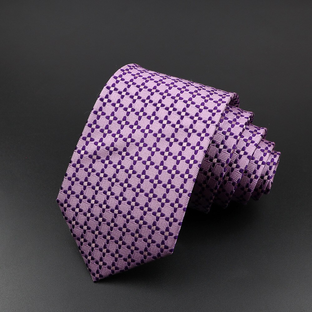 Cravates classiques à rayures tissées Jacquard pour hommes, 100% soie, pour costume de mariage d'affaires, accessoires: 18