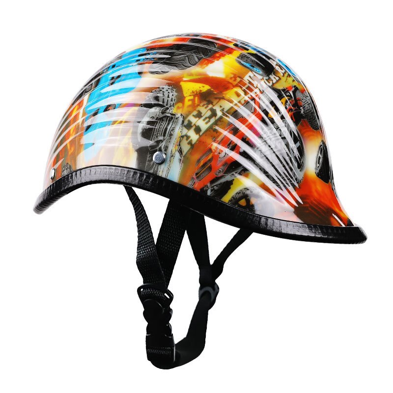 motorcycle helmet half face helmet helmet vintage retro cascos para moto Bike Scooter Racer Protective Hard Hat-Safety Unisex: Champagne