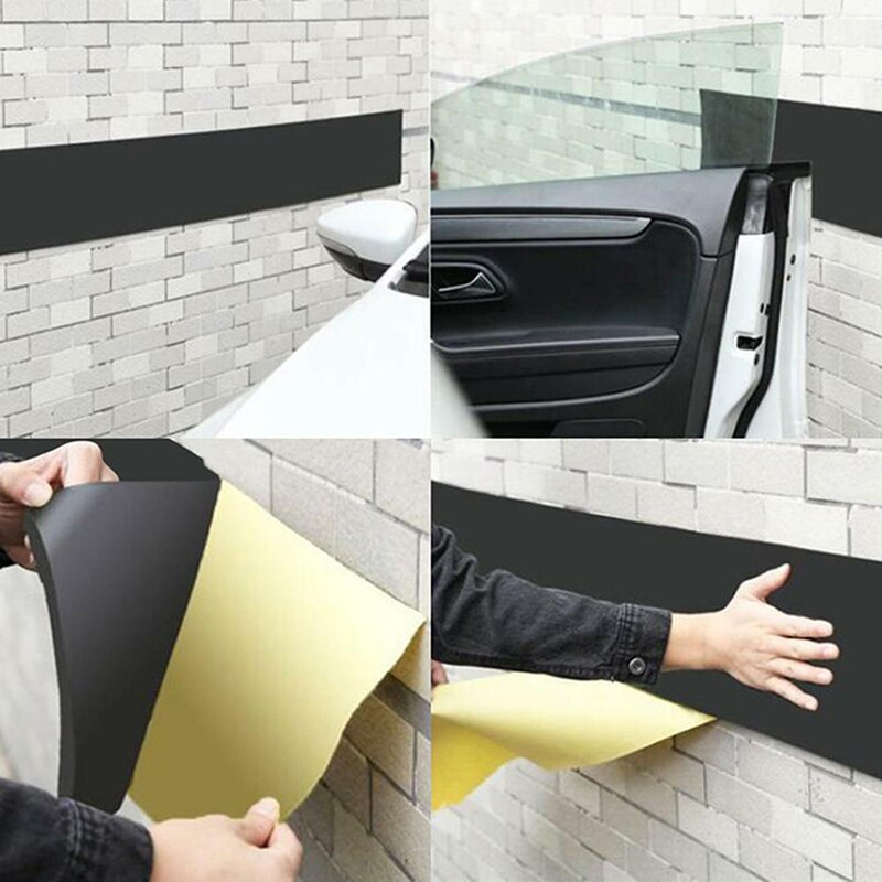 Car Door Protector Garage Exterior Black Parking Wall Strip Cover Durable