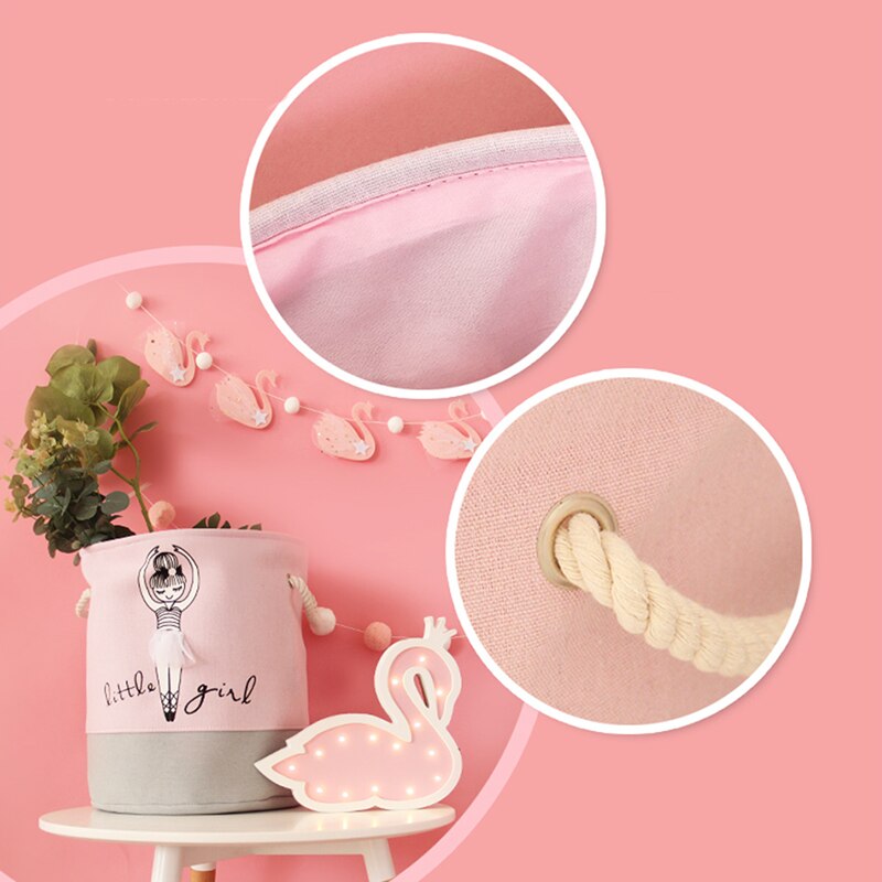 MICCK panier à linge, tissu moderne, pique-nique frais jolie fille, organisateur de vêtements, salle de bain, panier de rangement de jouets