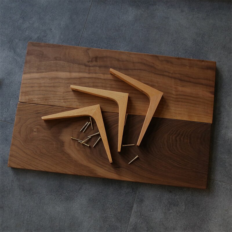 Solid wood wall shelf support bracket living room Storage rack bracket tripod
