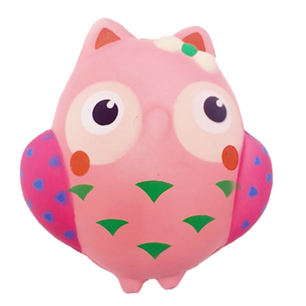 Doux en hausse Jumbo spongieux Antistress Kawaii dessin animé hibou parfumé presser enfants Squishys jouet soulagement du Stress décompression jouets #40